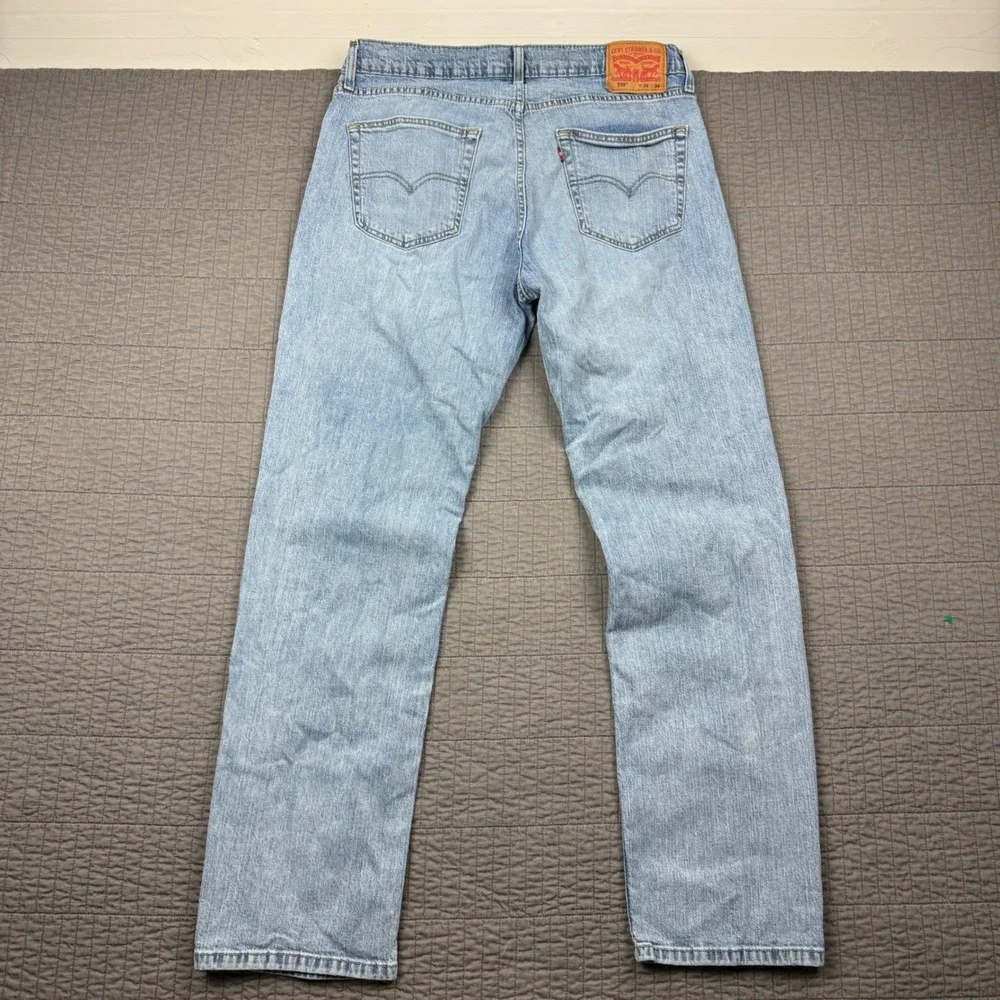 Levis 559 Relaxed Straight Jeans Mens 34x34 (34x32) Light Wash Blue Denim Skater
